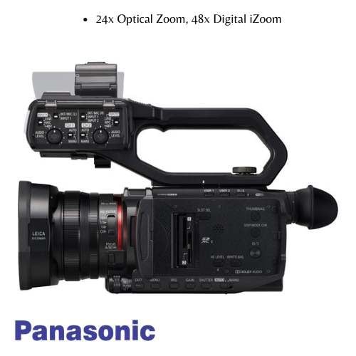 Panasonic HC-X2000 UHD 4K 3G-SDI/HDMI Pro Camcorder with 24x Zoom W/Soft Case + Sandisk Extreme Pro 64GB Card + Clean and Care Set +Microphone, buildin video light - Starter Bundle