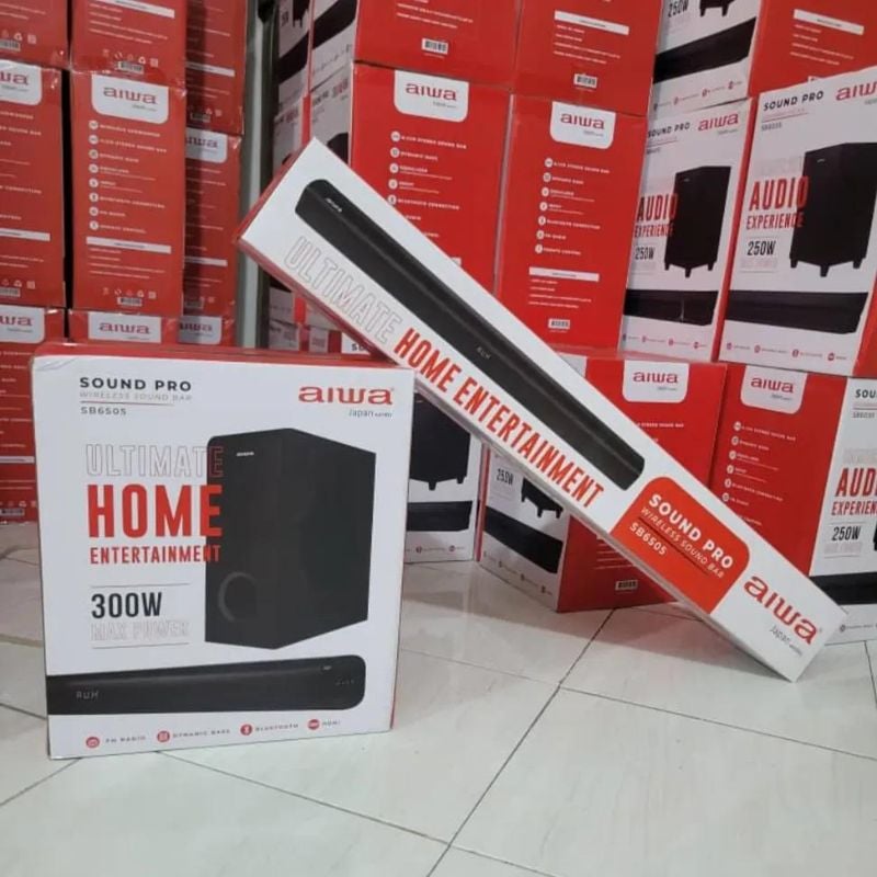 Aiwa Sound Pro Wireless Sound Bar System (Model SB6505)