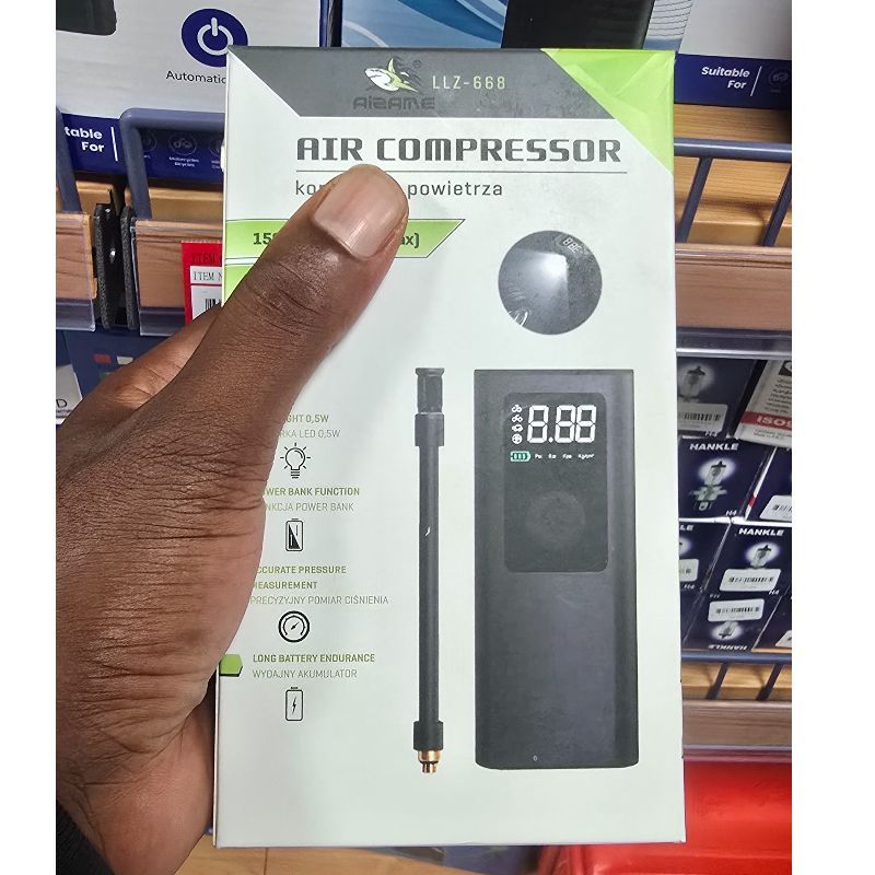 AIBAIE LLZ-668 Portable Cordless Air Compressor and Power Bank.