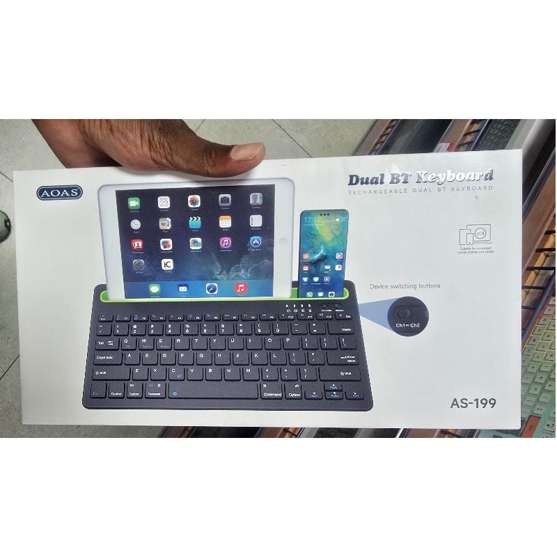 AQAS AS-199 Dual Bluetooth Keyboard