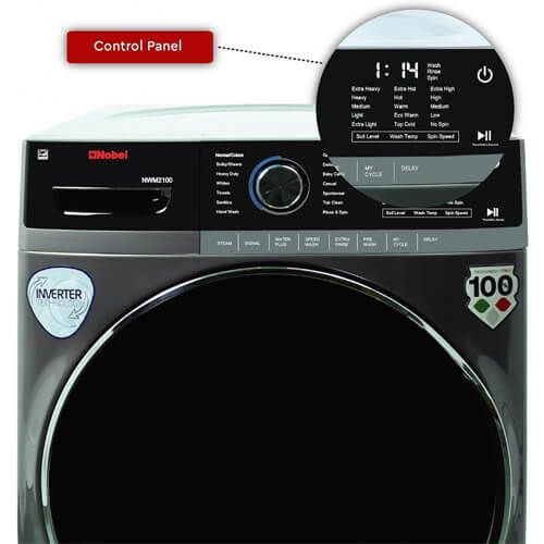 Nobel Fully Automatic 21kg Front Load Washing Machine NWM2100