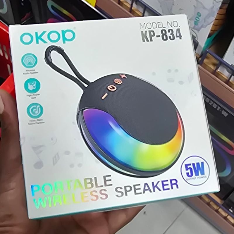 OKOP Model No. KP-834 Portable Wireless Speaker