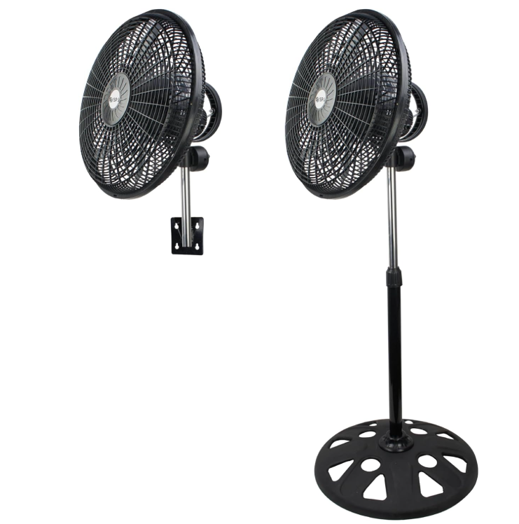 SPJ 50W Stand Fan, 18" Pedestal Stand & Wall Fan SFX-BLFC18012