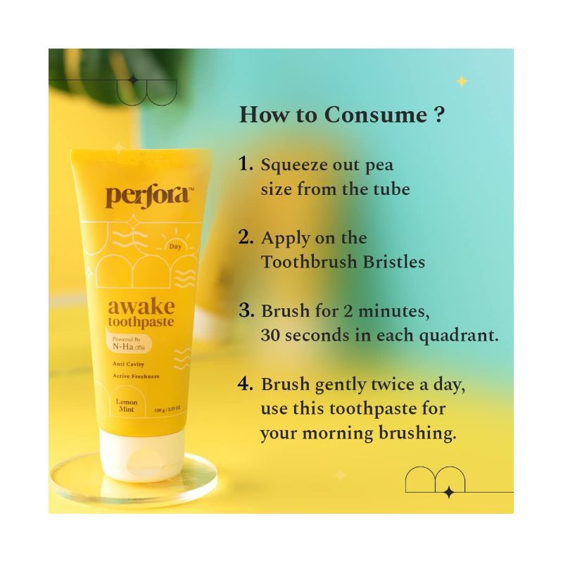 PERFORA – AWAKE TOOTHPASTE “LEMON MINT” (100 GMS)