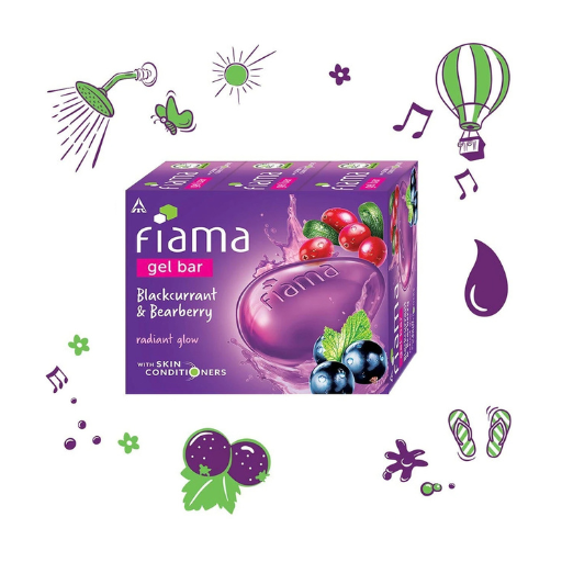 Fiama – Blackcurrant & Bearberry Gel Bar (3U X 125Gms)
