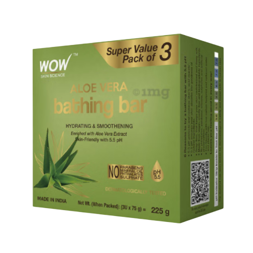 WOW – Aloe Vera Bathing Bar (3U X 75Gms)