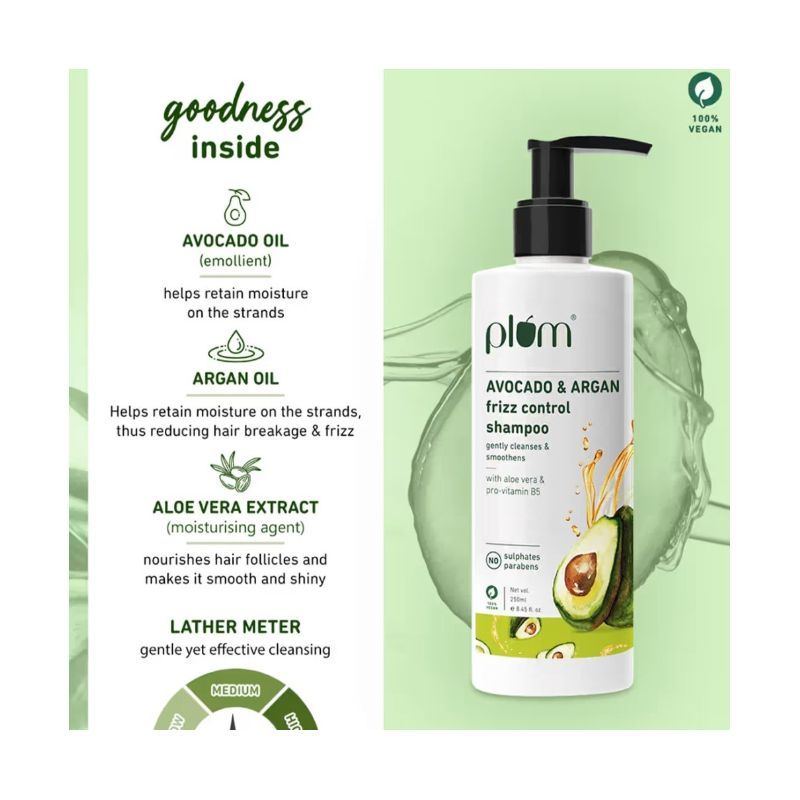 Plum - Avocado & Argan Frizz Control Shampoo (250 Ml)