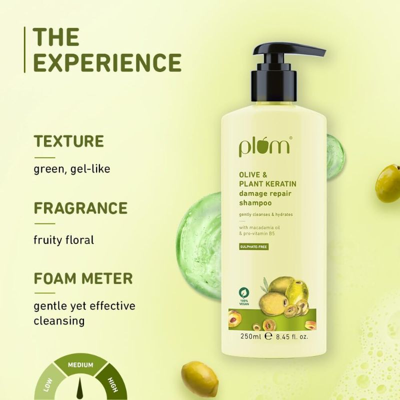 Plum - Olive & Plant Keratin Damage Repair Shampoo (250 Ml)