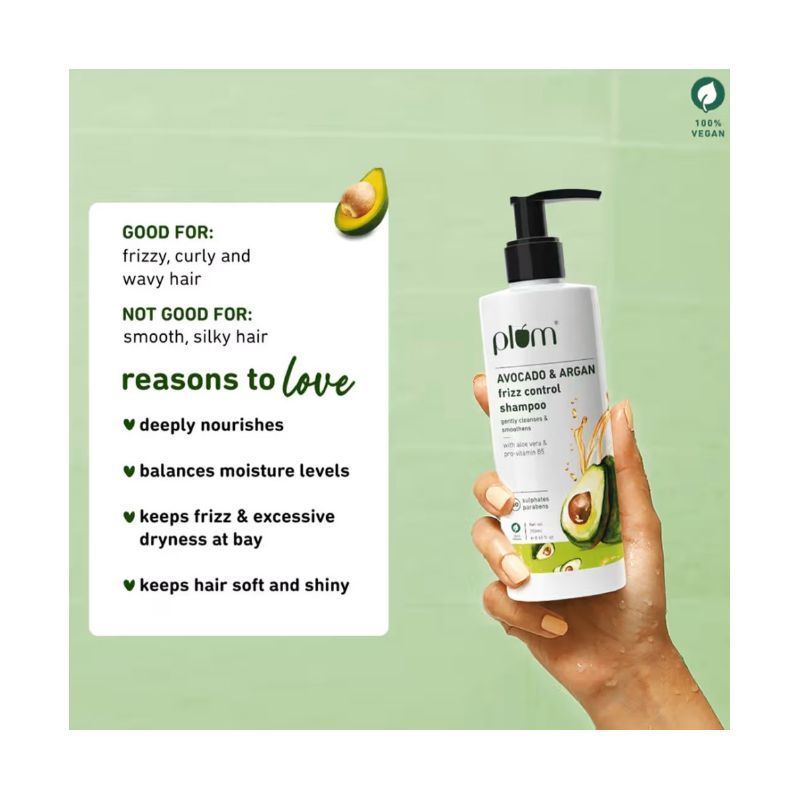 Plum - Avocado & Argan Frizz Control Shampoo (250 Ml)