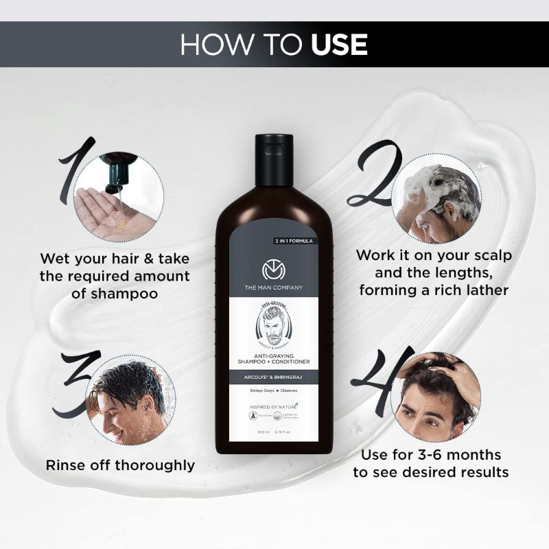 The Man Company - Anti-Graying Shampoo + Conditioner (200 Ml)