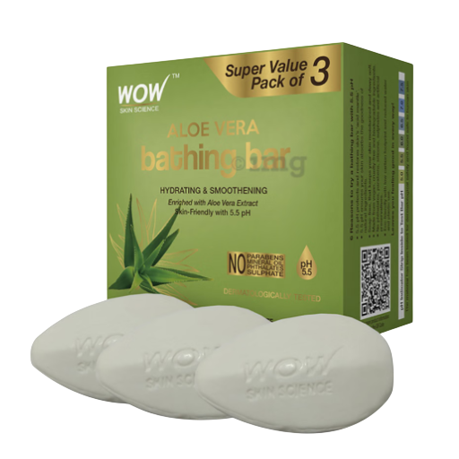 WOW – Aloe Vera Bathing Bar (3U X 75Gms)