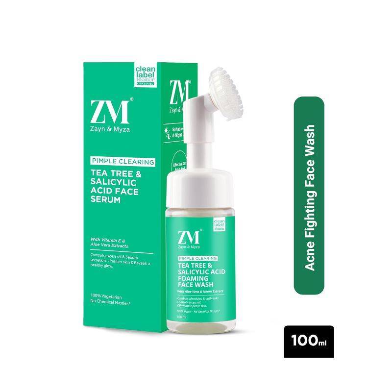 ZM (ZAYN & MYZA) - TEA TREE & SALICYLIC ACID FOAMING FACE WASH (100 ML)