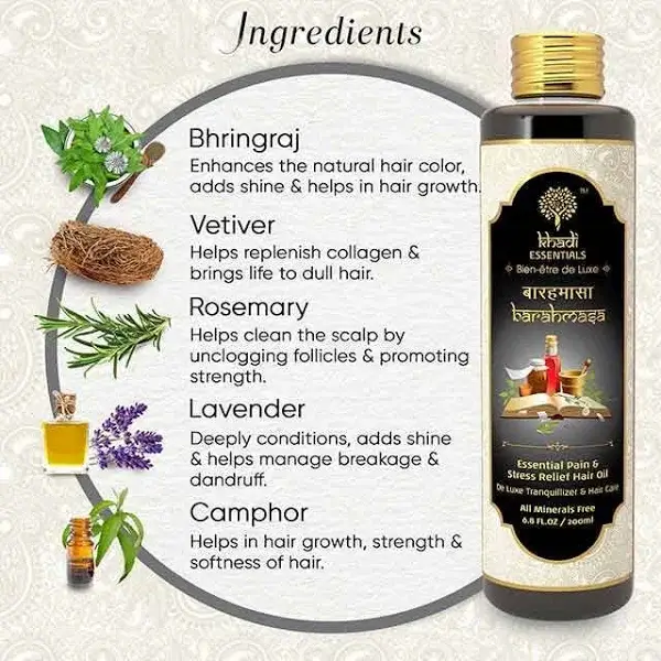 KHADI – BARAHMASA HAIR OIL (100 ML)