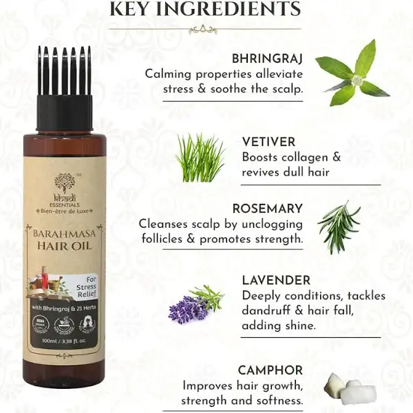KHADI – BARAHMASA HAIR OIL (100 ML)