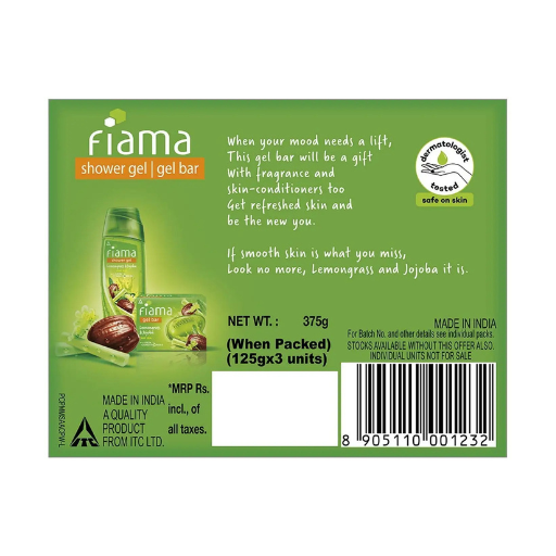 Fiama – Lemongrass & Jojoba Gel Bar (3U X 125Gms)