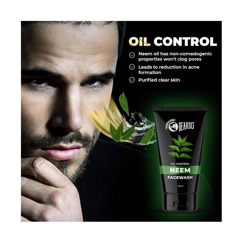 BEARDO – OIL CONTROL NEEM FACEWASH (100 ML)