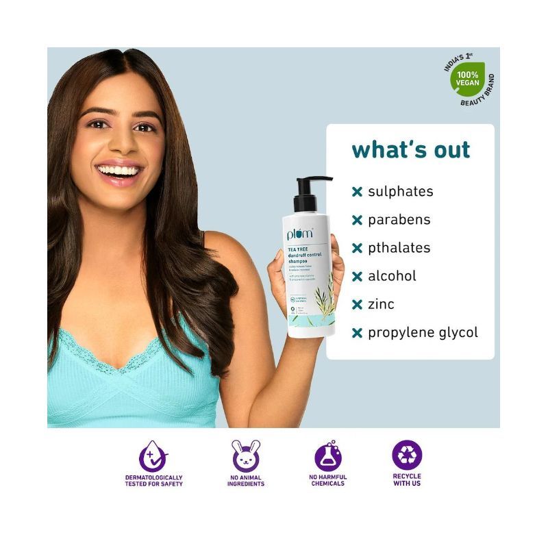 Plum - Tea Tree Dandruff Control Shampoo (250 Ml)