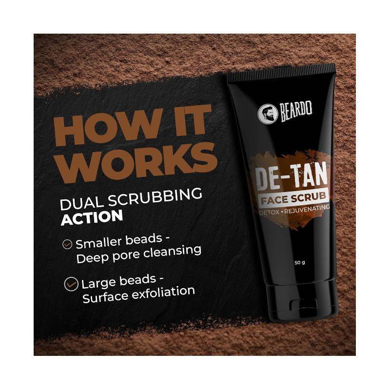 BEARDO – DE-TAN FACE SCRUB (50 GMS)