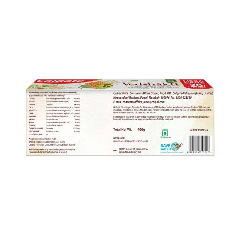 COLGATE – VEDSHAKTI TOOTHPASTE (400 GMS)
