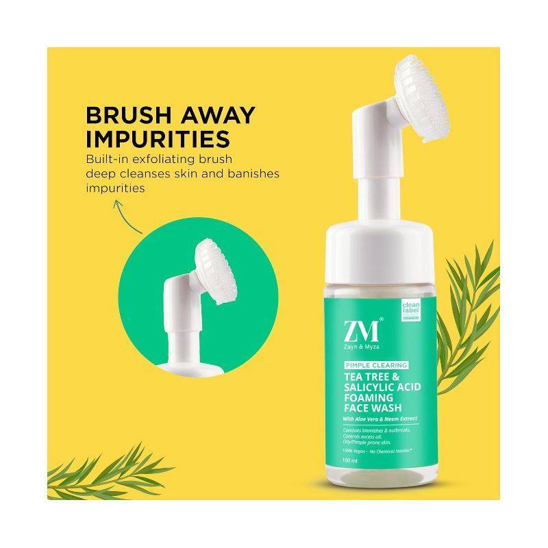 ZM (ZAYN & MYZA) - TEA TREE & SALICYLIC ACID FOAMING FACE WASH (100 ML)