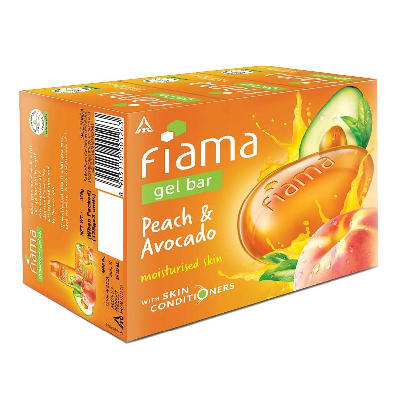 Fiama – Peach & Avocado Gel Bar (3U X 125Gms)