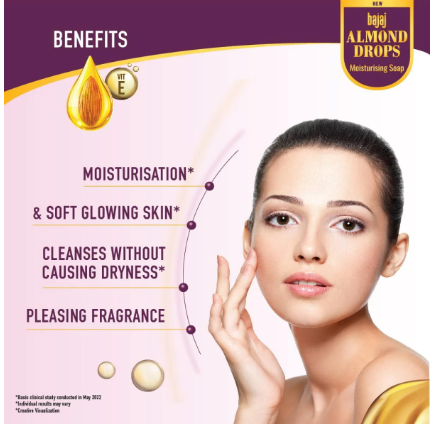 Bajaj - Almond Drops Nourishing Soap (3x125 Gms)