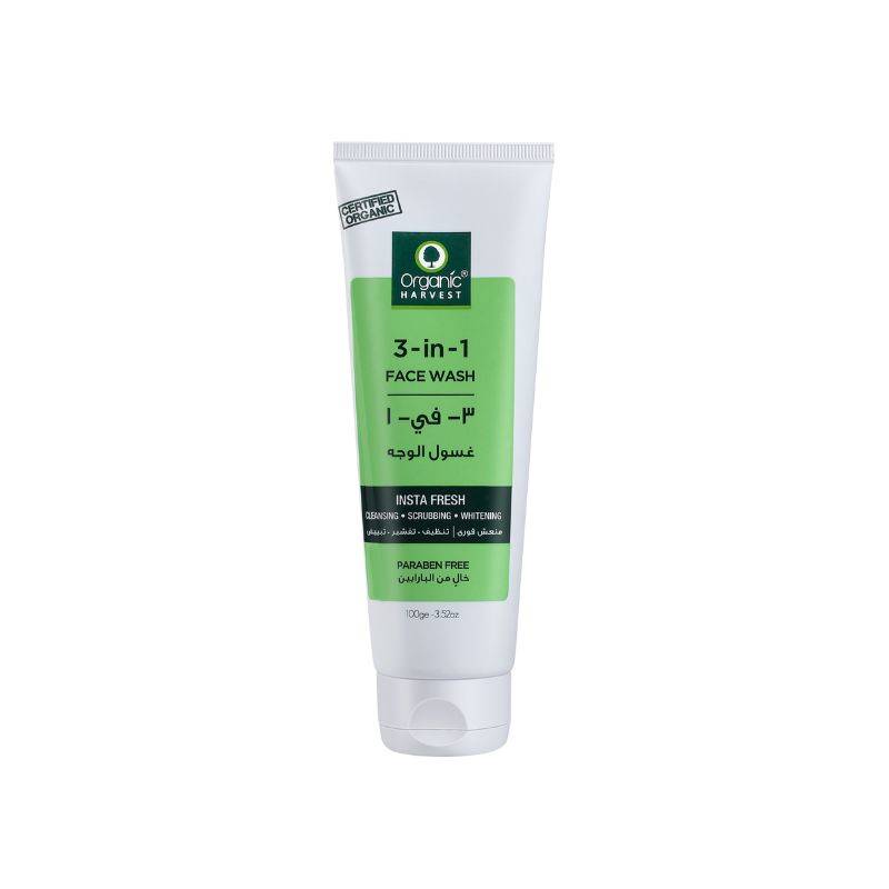 ORGANIC HARVEST – 3-IN-1 FACE WASH (100 GMS)