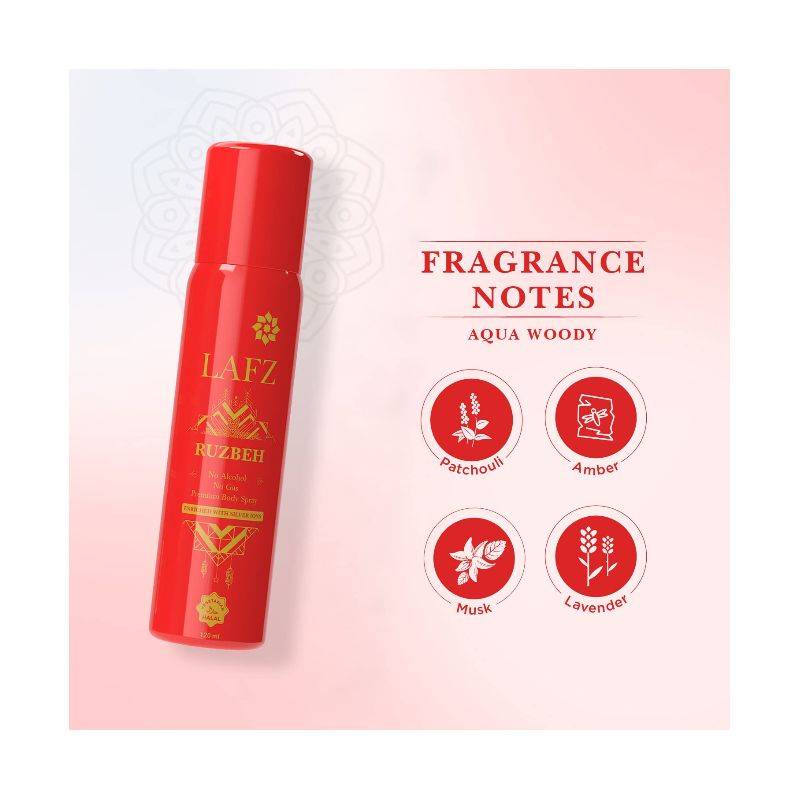 LAFZ – RUZBEH PREMIUM BODY SPRAY (120 ML)