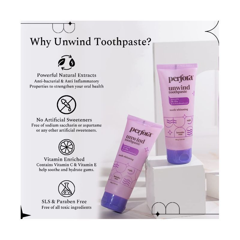PERFORA – UNWIND TOOTHPASTE “LAVENDER ROSE” (100 GMS)