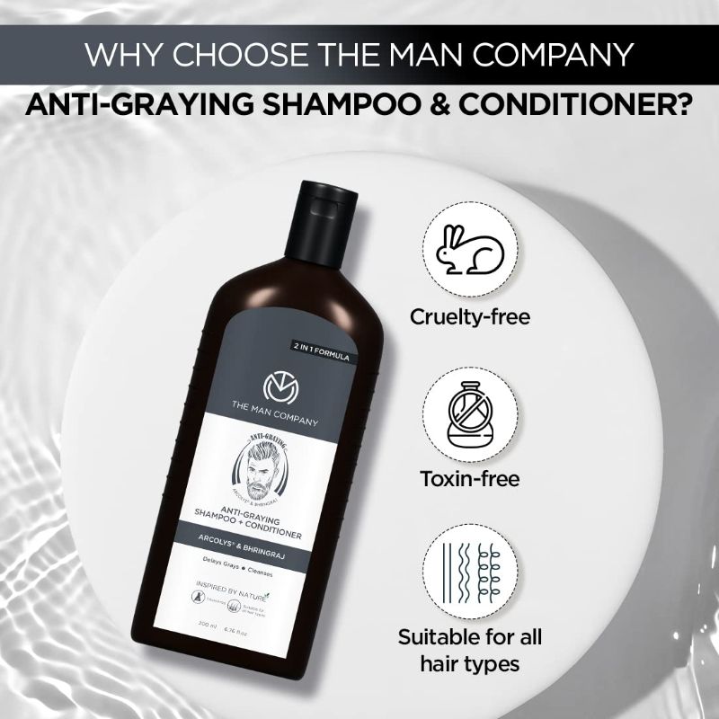 The Man Company - Anti-Graying Shampoo + Conditioner (200 Ml)