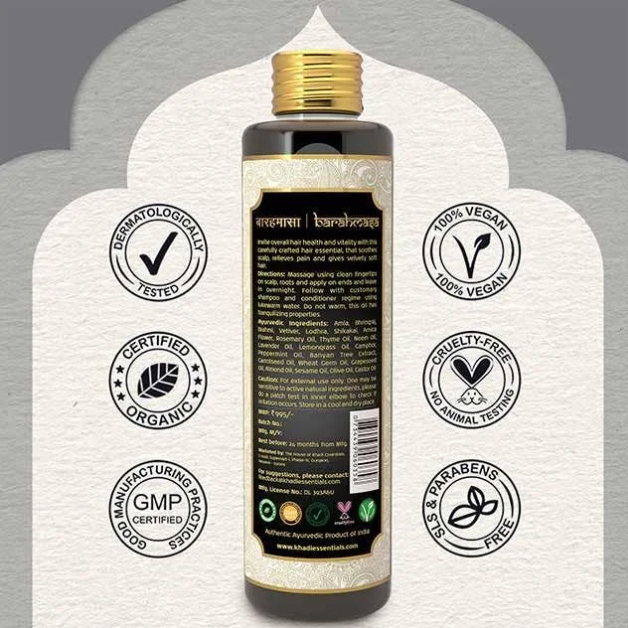 KHADI – BARAHMASA HAIR OIL (100 ML)