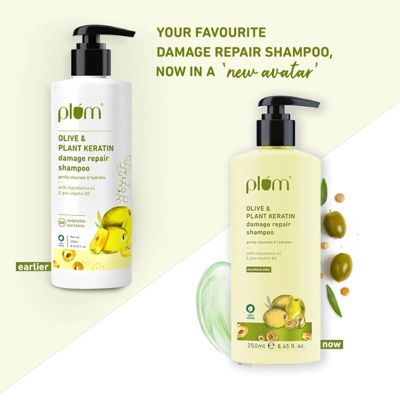 Plum - Olive & Plant Keratin Damage Repair Shampoo (250 Ml)