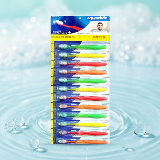 Aquawhite – Smart Clean + Toothbrushes (Pack Of 12)