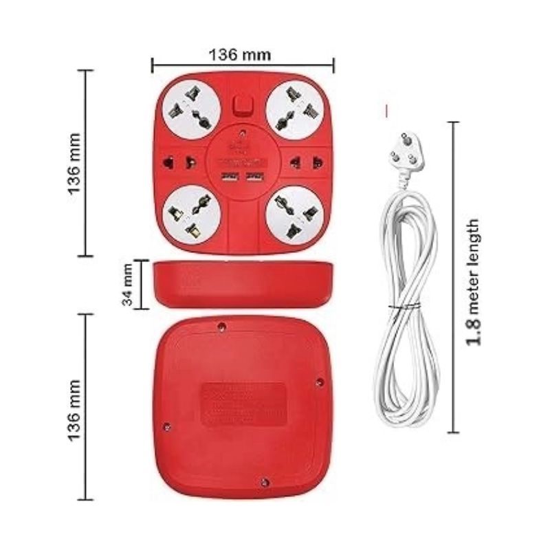 EXTENSION CORD WITH USB PORT – 6A