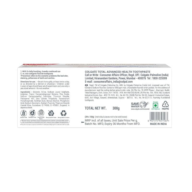COLGATE – TOTAL (2 X 150 GMS)