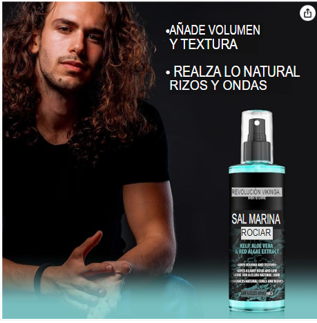 Spray texturizante para el cabello con algas marinas, aloe vera y extracto de algas rojas