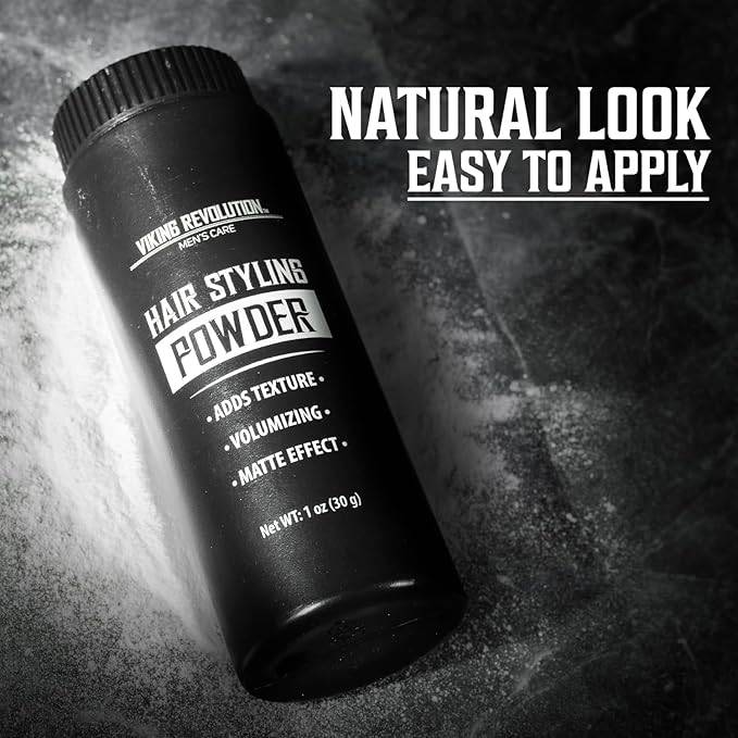 Polvo para peinar el cabello para hombres, polvo de textura de cabello matificante y voluminizador fácil de aplicar para hombres