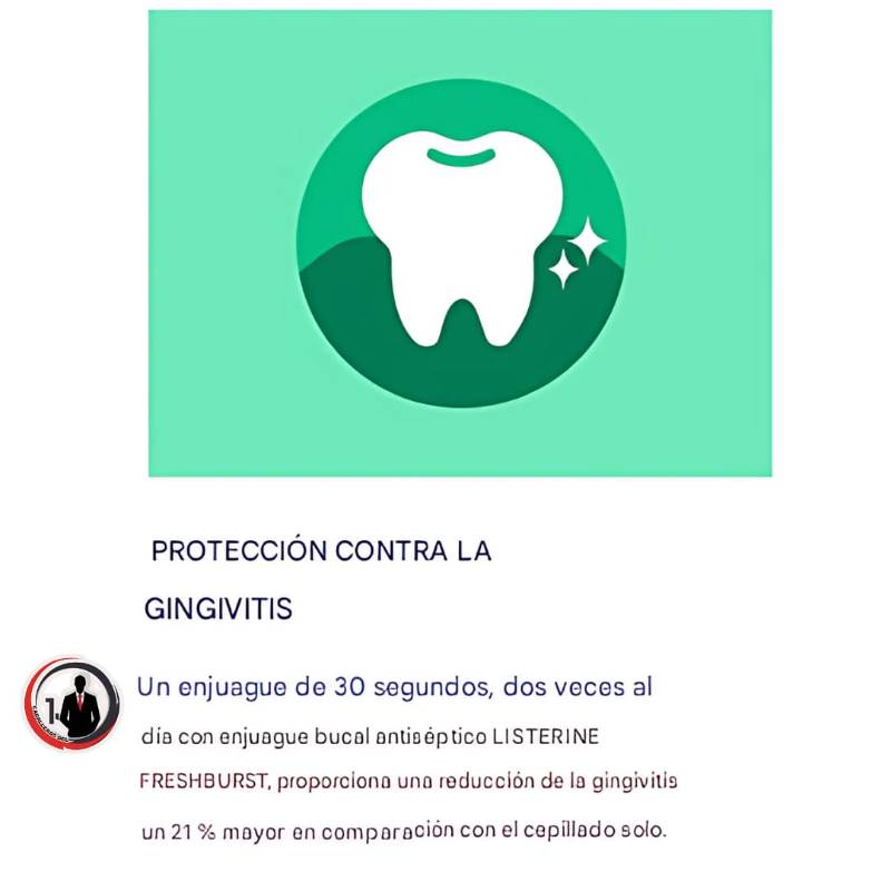 Enjuague bucal antiséptico para el mal aliento, mata el 99% de los gérmenes que causan el mal aliento y combaten la placa y la gingivitis, enjuague bucal aceptado por la ADA
