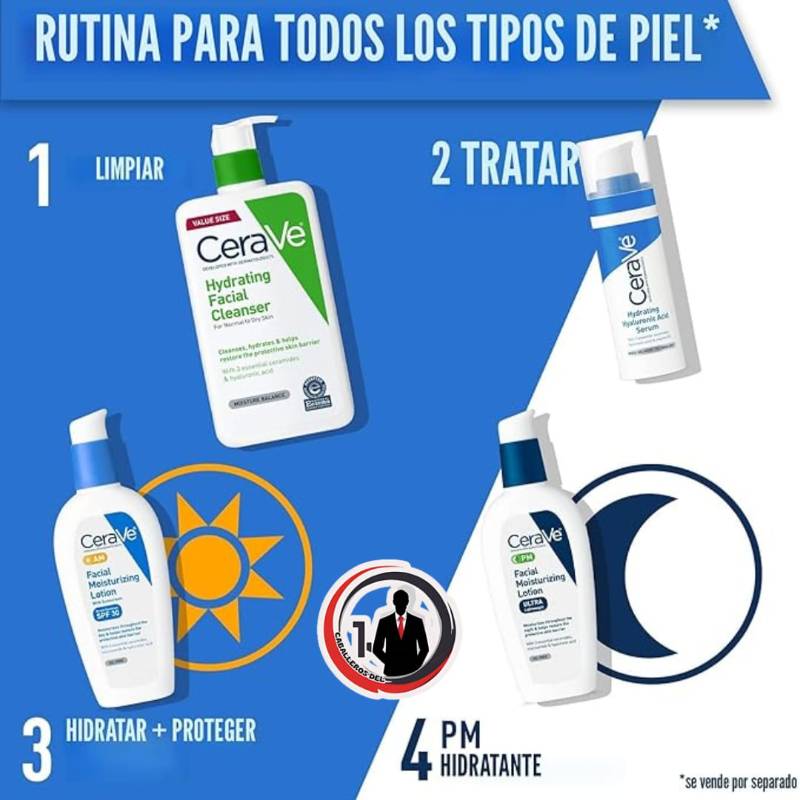 Loción hidratante facial con SPF 30 | Hidratante facial sin aceite con SPF | Formulado con ácido hialurónico, niacinamida y ceramidas