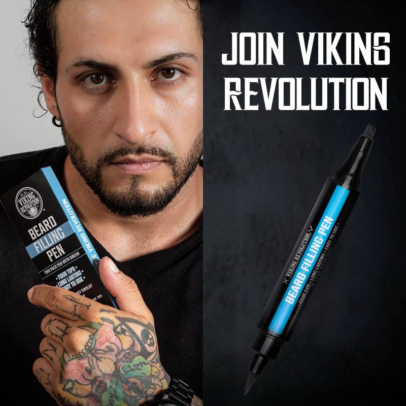 Relleno de lápiz de barba negro para hombres Lapiz para Barba de Hombre – Relleno de barba para hombres Kit de bolígrafo de llenado de barba