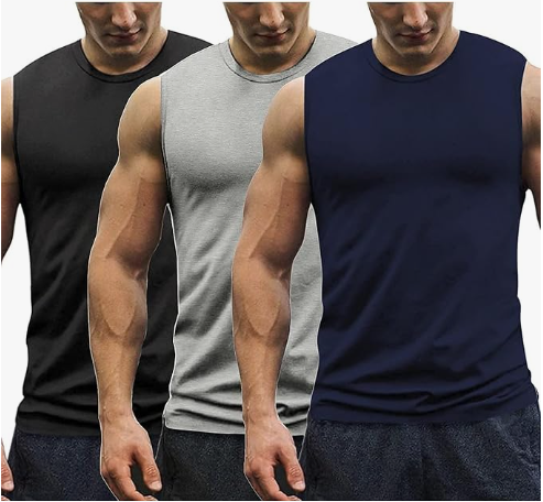 Camisetas sin mangas para hombre, paquete de 3 camisetas sin mangas para entrenamiento, gimnasio, culturismo, fitness, paquete de 3