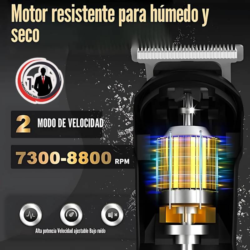 Cortadora de barba inalámbrica para hombres, maquina de afeitar eléctrica impermeable para nariz, cuerpo, cara y bigote, kit de aseo