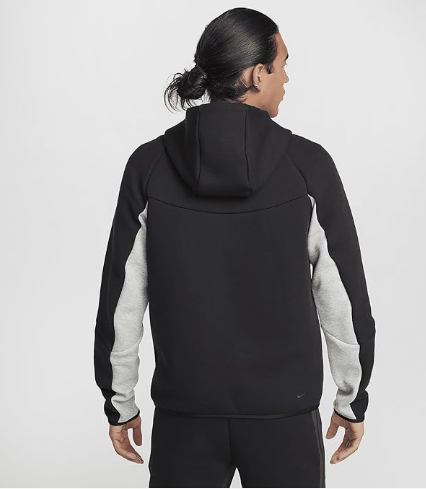 Nike Tech Windrunner - Sudadera con capucha para hombre (HV0949-011, negro/gris oscuro jaspeado/negro)