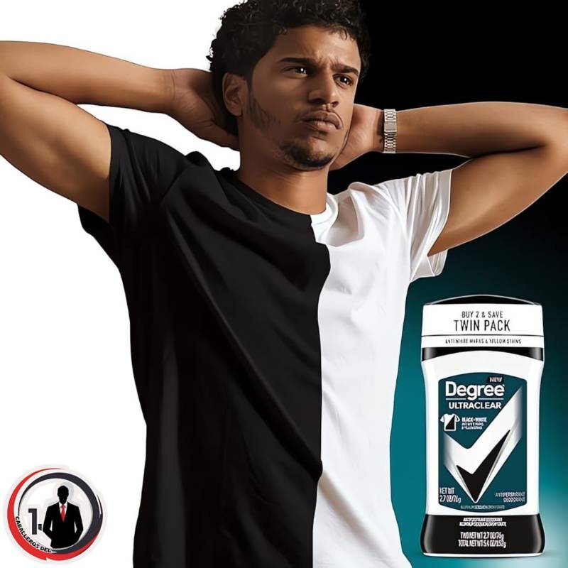 Desodorante antitranspirante UltraClear para hombre, color negro y blanco, 2 unidades, protección contra el sudor y el olor de 72 horas