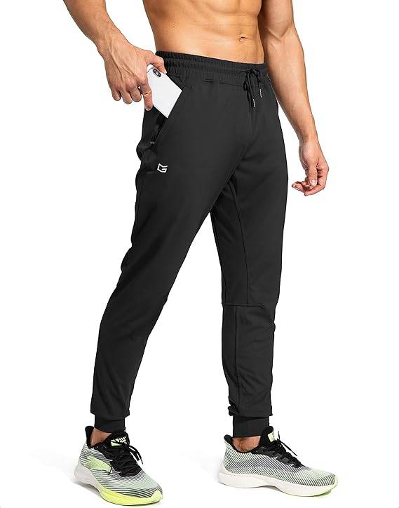 G Gradual - Pantalones deportivos para hombre con bolsillos con cierre y pantalones deportivos para correr y entrenar