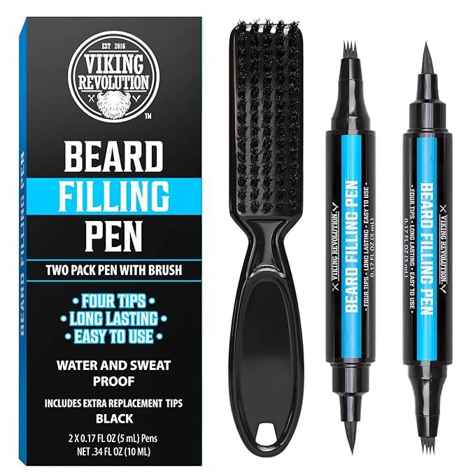 Relleno de lápiz de barba negro para hombres Lapiz para Barba de Hombre – Relleno de barba para hombres Kit de bolígrafo de llenado de barba
