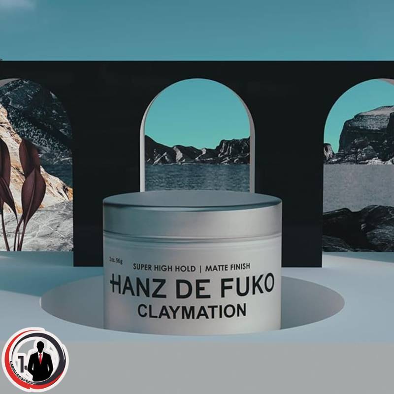 Arcilla para peinar el cabello de alta calidad para hombre, agarre súper alto, acabado mate, 2 onzas