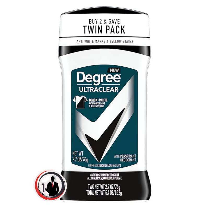 Desodorante antitranspirante UltraClear para hombre, color negro y blanco, 2 unidades, protección contra el sudor y el olor de 72 horas