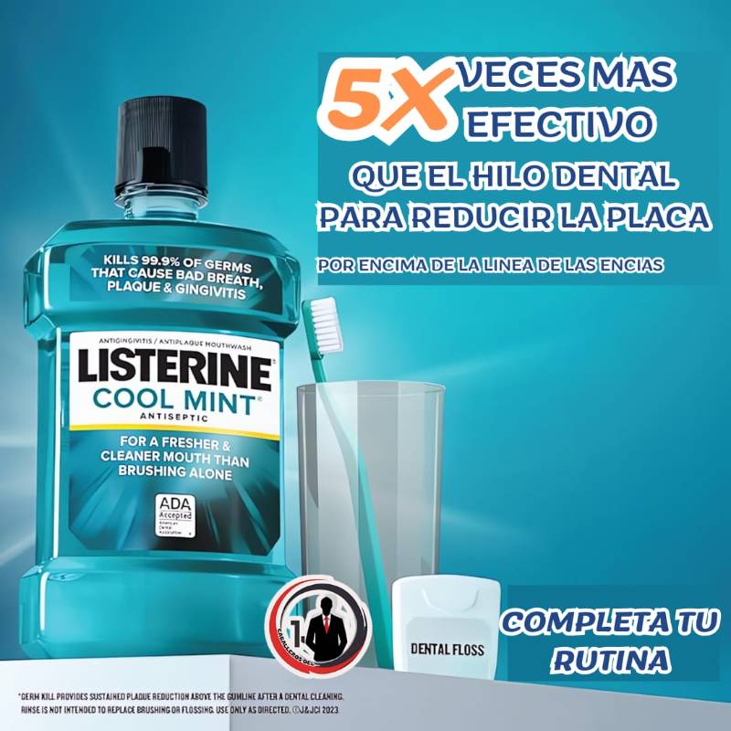 Enjuague Bucal Antiséptico, antibacteriano, contra mal aliento, placa y gingivitis, para Enfermedad de las encías, para adultos