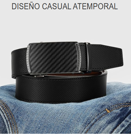 Cinturón de cuero con trinquete para hombre, ajuste personalizable, estilo sin esfuerzo